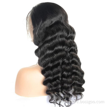Lsy Brazilian Hair Wig 150% Density Loose Deep Wave 13x4 Lace Front wig Human Hair, Half Hand Tied Loose Wave Wig With Baby Hair